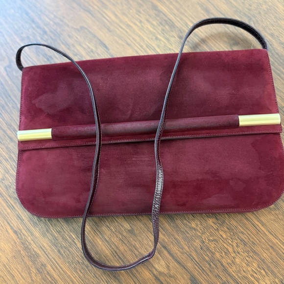 Vintage Charles Bourdan Burgundy Clutch - Picture 12 of 14